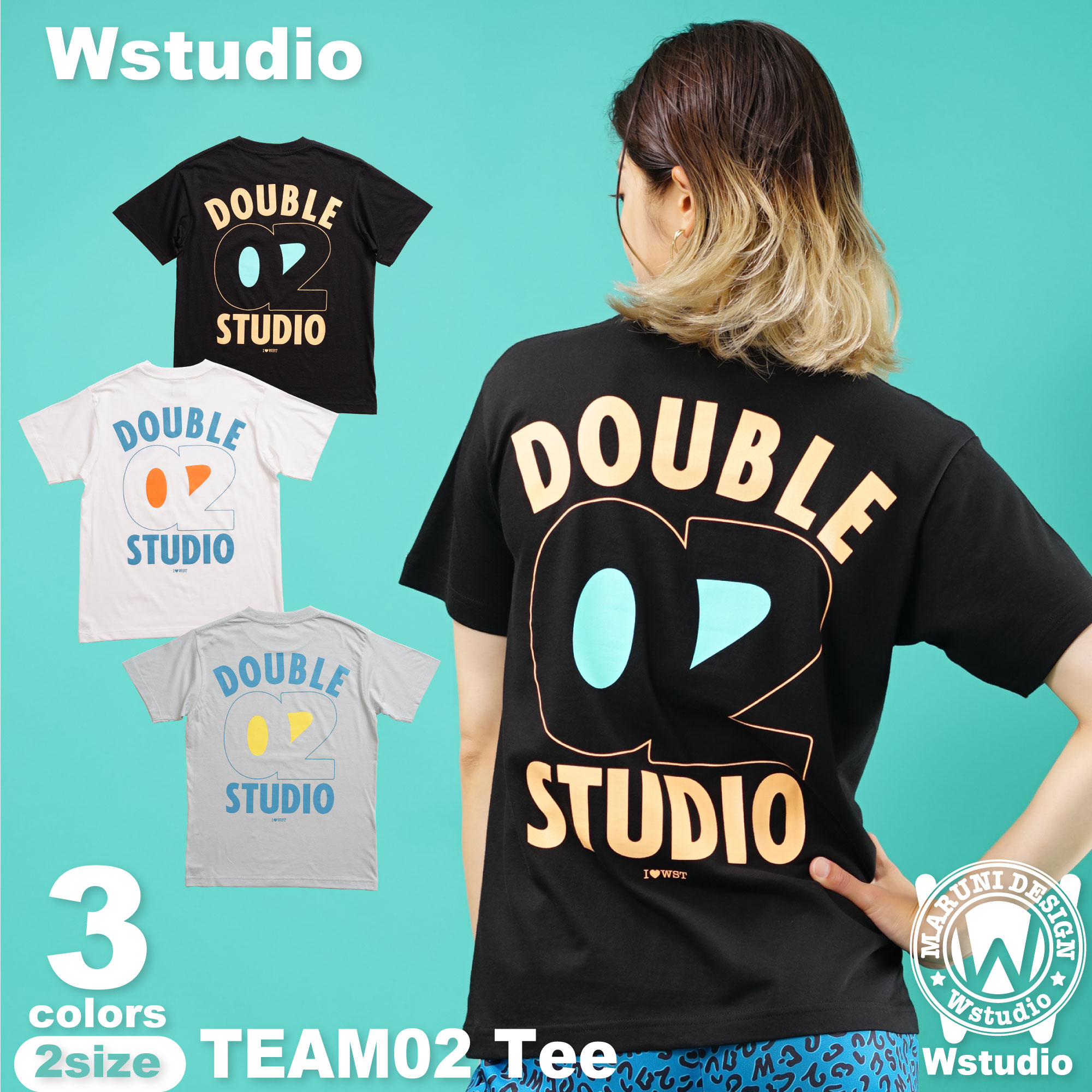 【ネコポス対応】Wstudio ダブルスタジオ【3色×2サイズ】TEAM02 Tee オーガニックコットン フィットネス ウェア スポーツ ウェア トレーニング ウェア レディース メンズ ユニセックス ダンス エアロ トップス 半袖 Tシャツ ストレッチ 即日発送 あす楽のサムネイル