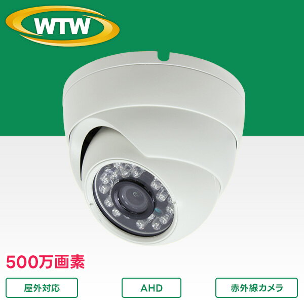 Night Vision Type - 500万画素AHDシリーズ 屋外防滴仕様 赤外線ドームカメラ　WTW-ADRX223G
