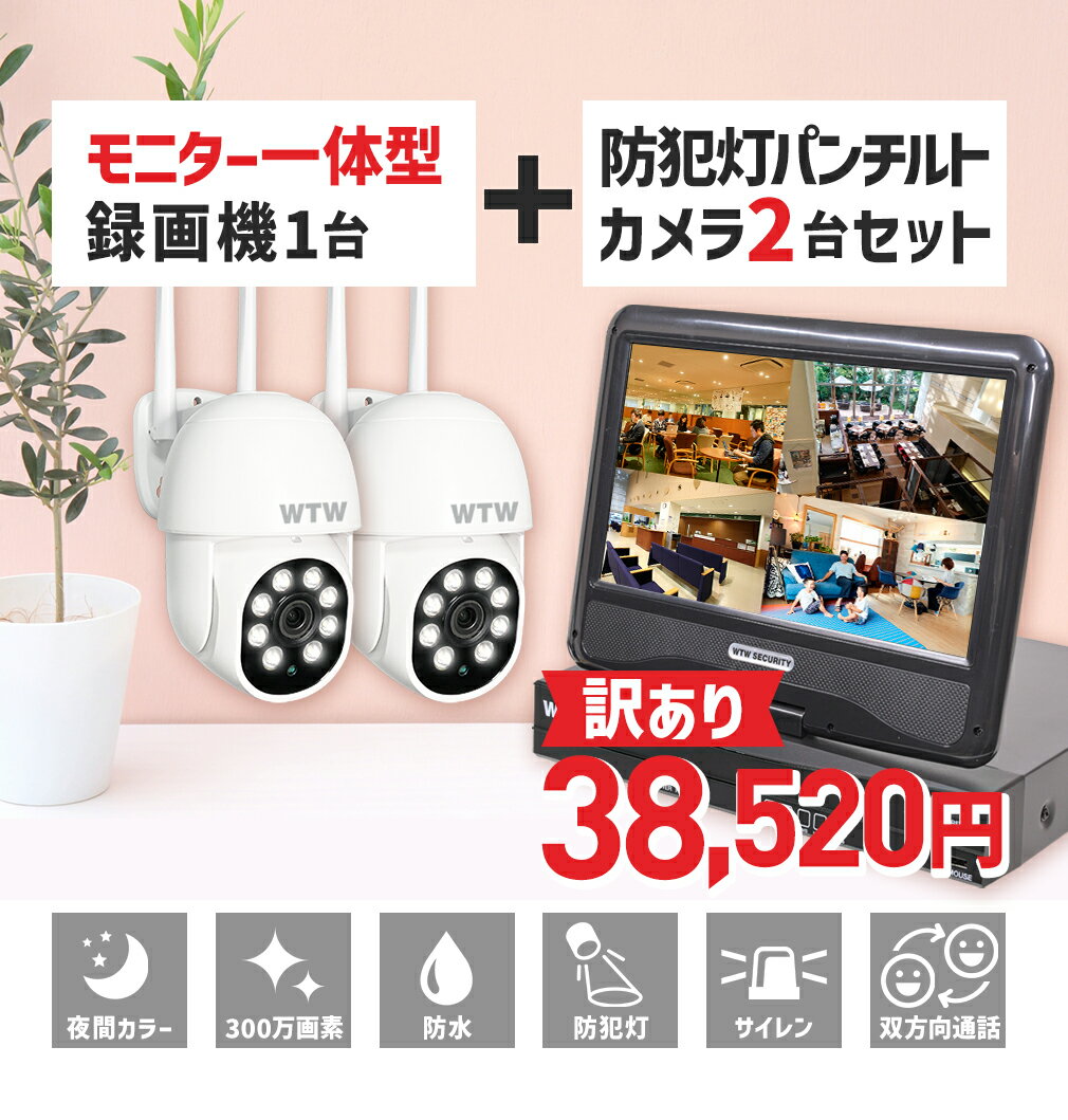 【標準2TB搭載】★楽天1位★ 防犯カメラ WTW 塚本無線 ワイヤレス 屋外 工事不要 家...
