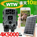【64GB MicroSD付】WTW 塚本無線 防犯カメラ トレイルカメラ ソーラー充電 屋外 最大21,000mAhバッテリー 家庭用 長…