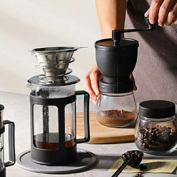 悟空楽天市場店の【全品5%ポイント】豆挽き コーヒーミル 手回し ハンドミル 珈琲 セラミックコーヒーミル コーヒーグラインダー 家庭用 手挽きコーヒーミル 手動式 コーヒー豆 豆挽き｜アングル2