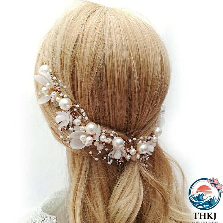 悟空楽天市場店の【全品5%ポイント】ヘッドドレス 花 髪飾り カチューシャ 七五三 パール ピアノ発表会 結婚式 フラワーガール女の子アクセサリー｜アングル3