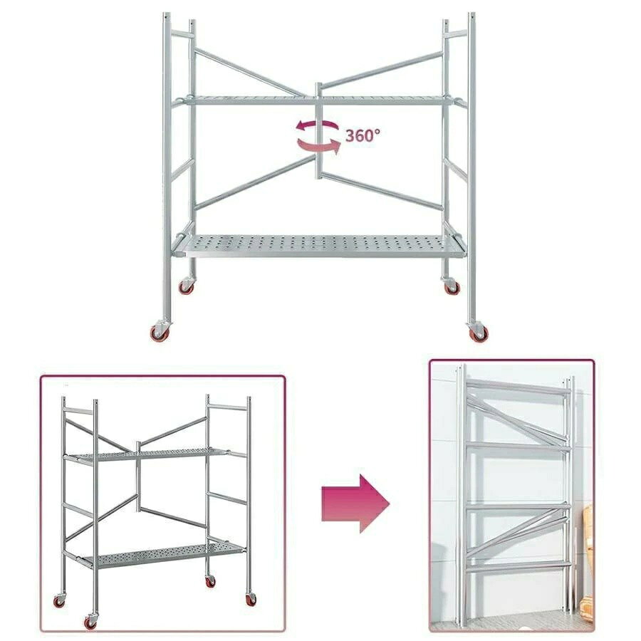 【全品5%ポイント】足場 高所作業台 移動 折りたたみ 作業台 階段 脚立 移動式高所...