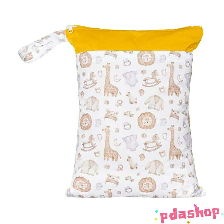 悟空楽天市場店の【全品5%ポイント】2枚セット 防水バッグ 保育園 幼稚園 ウェットバッグ 防水ポーチ おむつポーチ プールバッグ マルチポーチ 汚れ物入れ 水着入れ｜アングル3