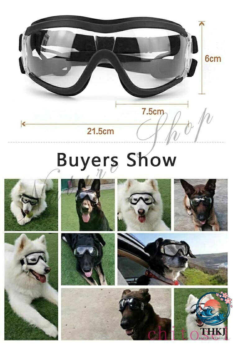 悟空楽天市場店の【全品5%ポイント】犬 中大型犬用 防塵 ゴーグル かわいい 犬用サングラス 防風 uv カット 保護メガネ 予防 耐衝撃 犬メガネ 紫外線対策 散歩 お出かけ用 ギフト ペット用ゴーグル｜アングル2