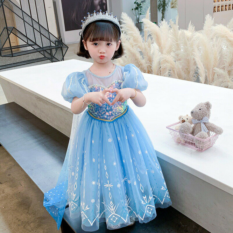 子供用 プリンセス ドレス キッズコスチューム お姫様 ワンピース ロングドレス 女の子 ハロウィン ...