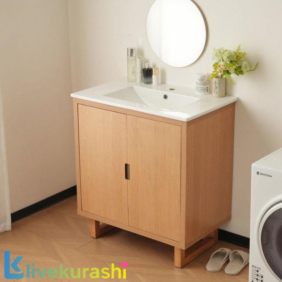 Rakuten - 洗面 片開きタイプ 幅55cm 台のみ 化粧洗面台 リフォーム 下台 コンパクト洗面台 オシャレ シンプル 洗面所 収納洗面 蛇口 シングル 省