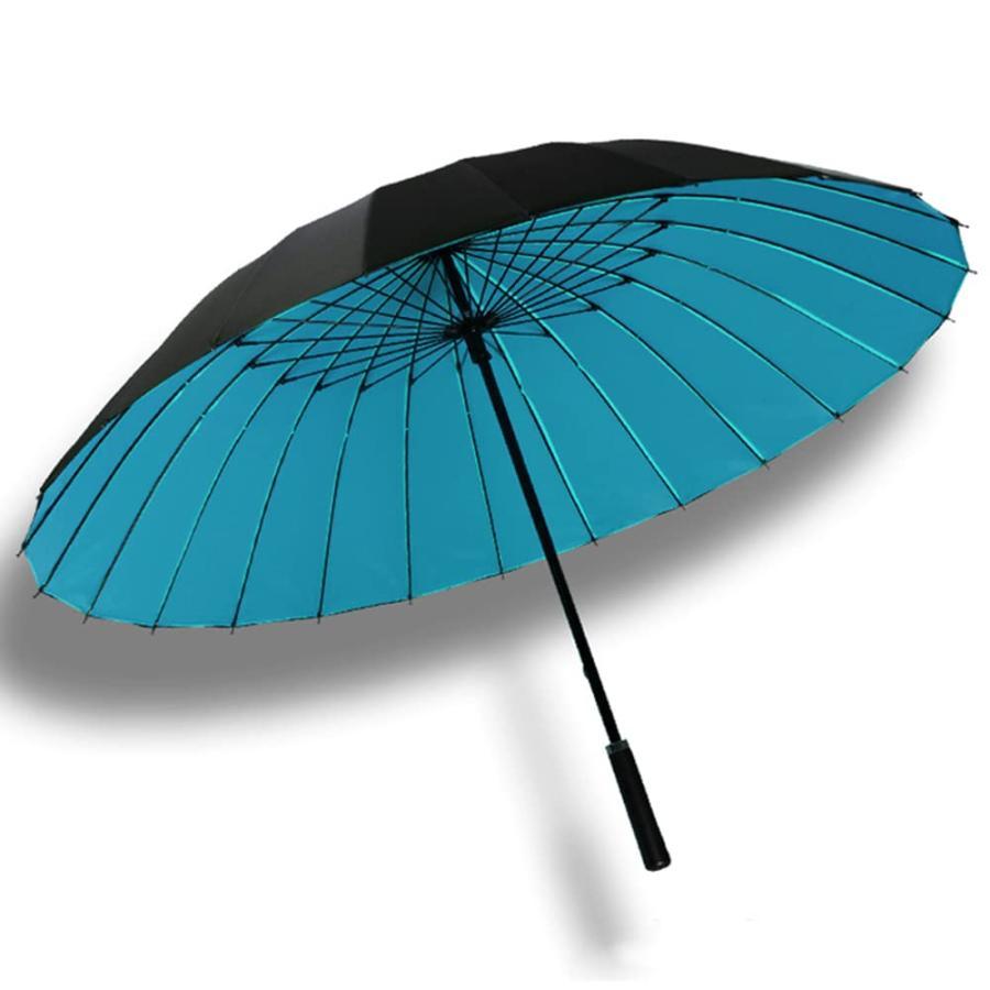 樂天商城 - 傘 長傘 メンズ レディース ワンタッチ ジャンプ式 24本骨 豪雨台風対応 丈夫 210T高強度グラスファイバー 大判 115cm 梅雨対策 台風対