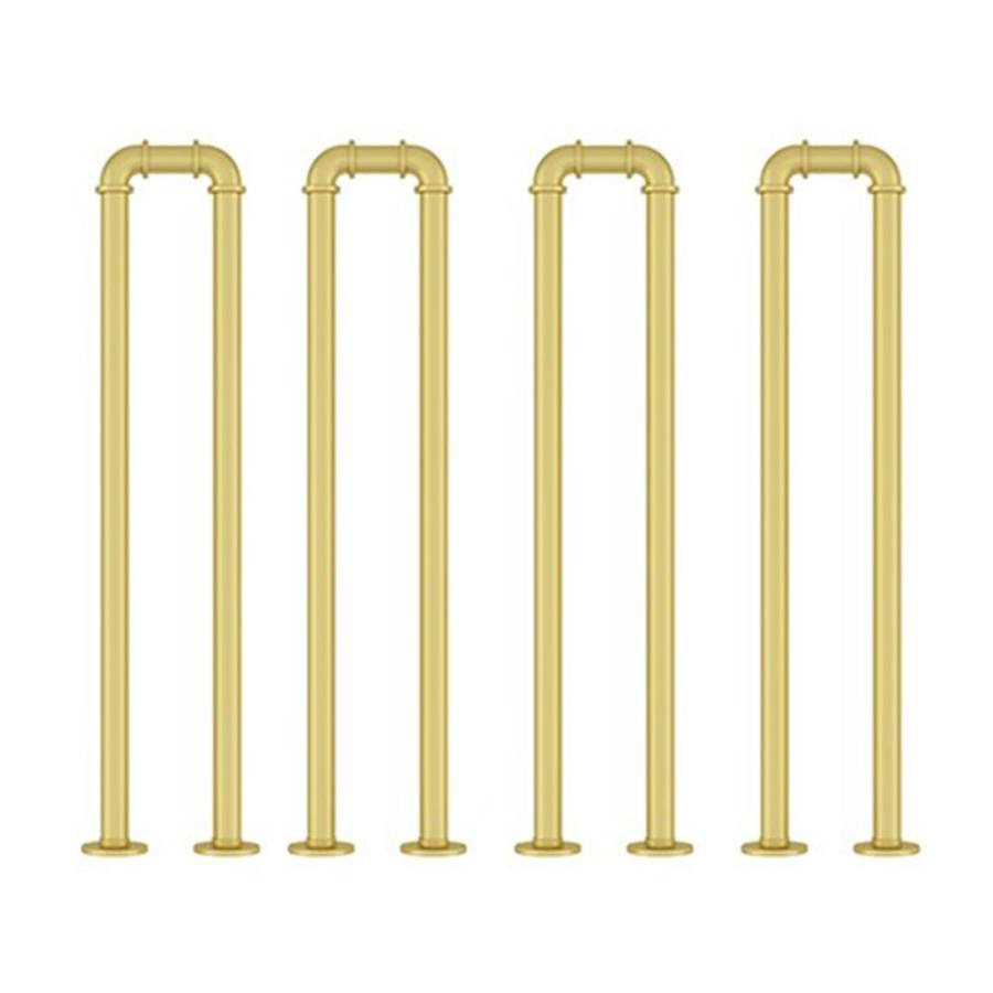 2Pack 階段手すり ゴールド ステアスピンドル 35 45 55 65 75 85 90 95 100cmの高さ、 デッキ、ステップ、庭、屋外のための円形の金属の