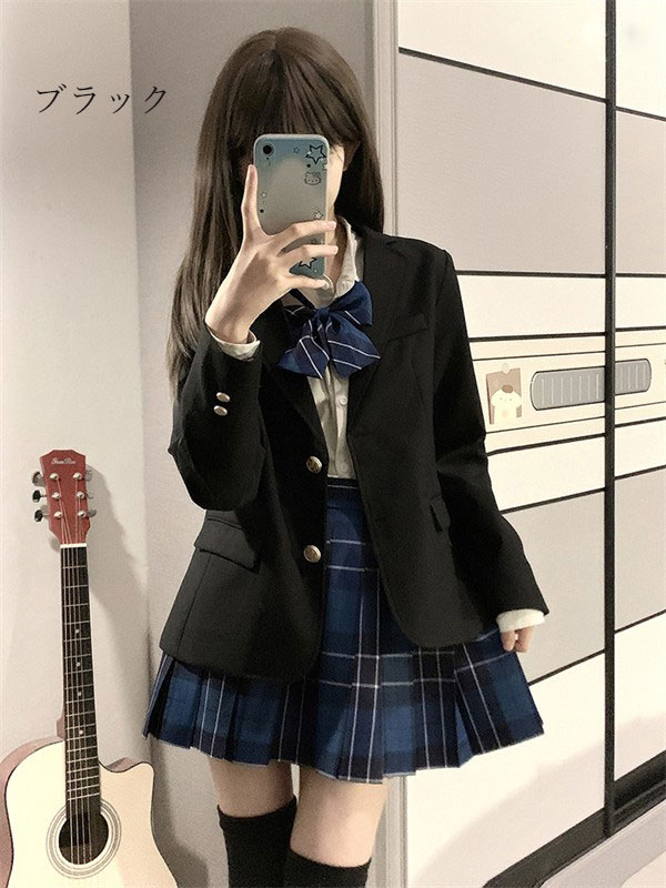 入学式 卒業式 スーツ 女の子 制服 4点セット 中学生 高校生 中高生 大きいサイズ ゆったり フォーマル 女児 ジュニア 子供スーツ 入学祝い 卒業式服 ネイビー ホワイト 韓国 お受験 2