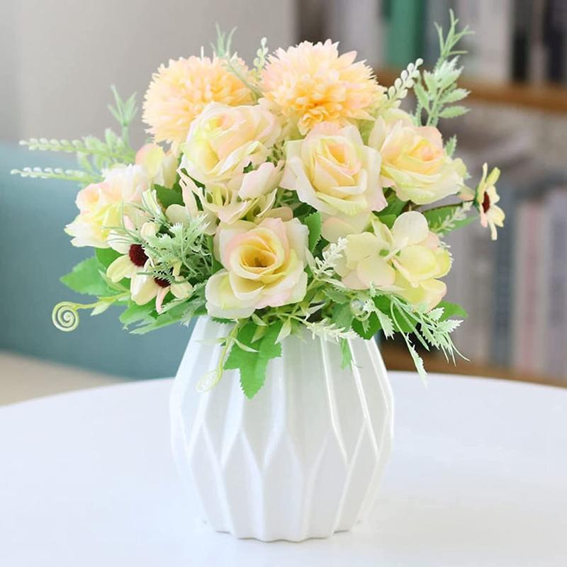 Rakuten - 造花 花束 インテリア バラセット 装飾 アートフラワー 花バンドル フラワー プレゼント ギフト 贈り物 開店祝い 誕生日 お見舞い