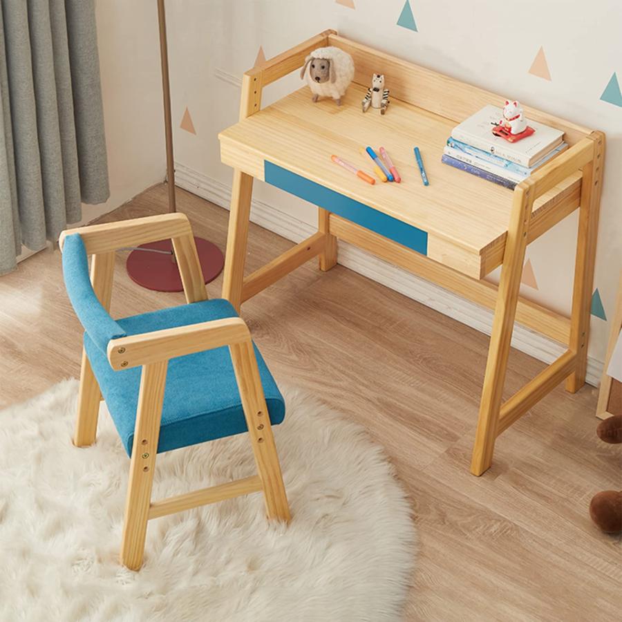 Rakuten - デスクセット 子ども用テーブル?椅子セット 勉強机 学習机 学習デスク キッズデスク チェアセット シンプル 子供用 デスク?椅子セット