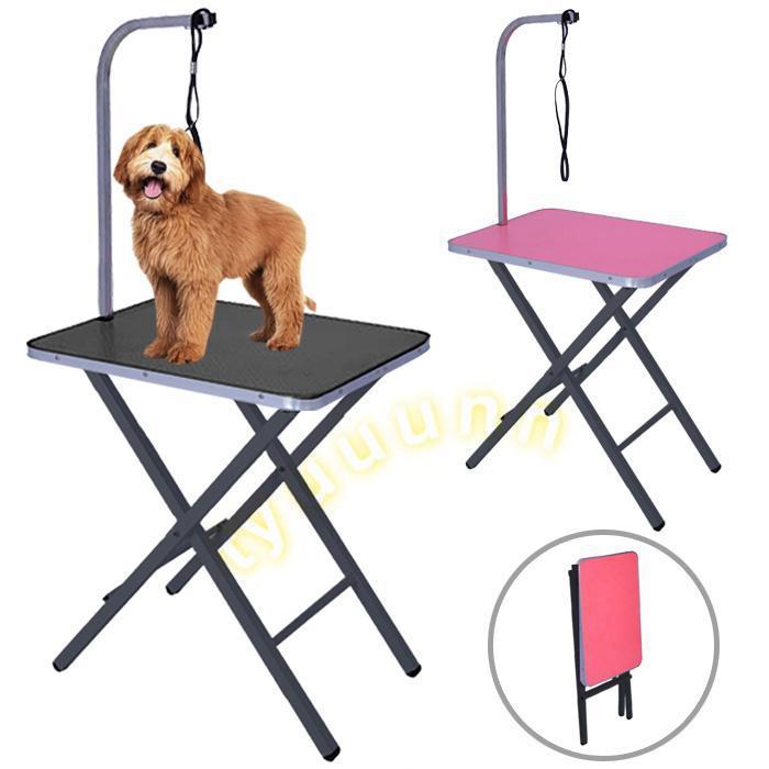 Rakuten - トリミングテーブル トリミング台 グルーミングテーブル 折りたたみ 犬 ネコ ペット 散髪 シャンプー カット ブロー ブラッシング ###机