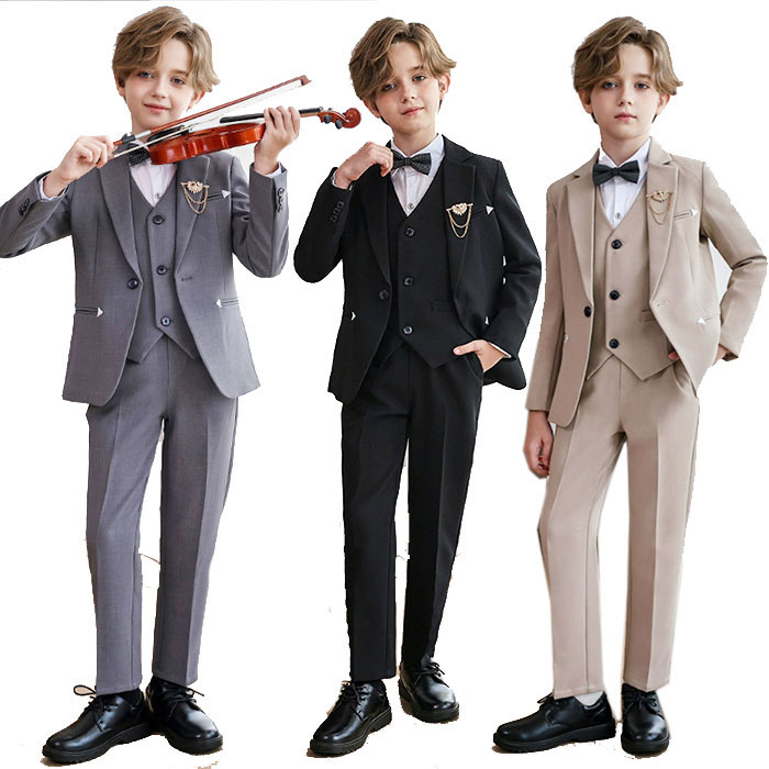 Rakuten - 入学式 スーツ 男の子 90 100 110 120 130 140 150 160 170cm 子供スーツ 5点セット キッズ ジュニア フォーマル こども 男児 小学校 発表会 入園式 小学生