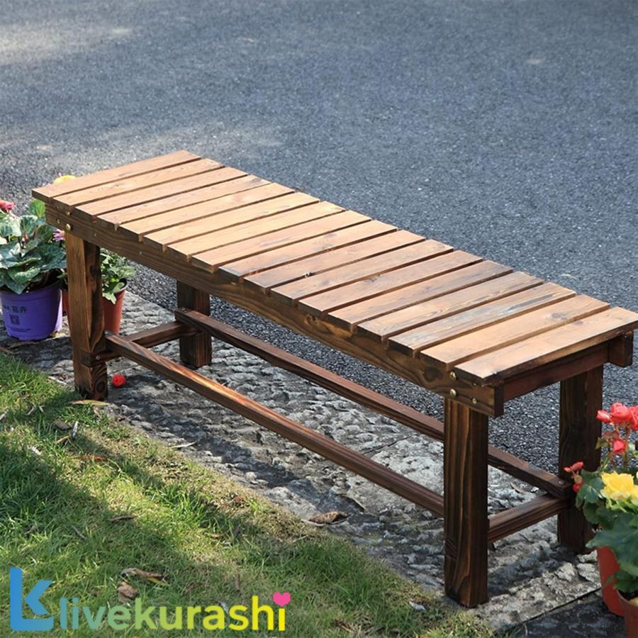 ガーデンベンチ 縁台 縁側ベンチ 木製ベンチ 幅120×奥行35×高さ40cm 天然木 杉材 防水性と日焼け止め 庭 ベンチ 屋外 マンションのベ