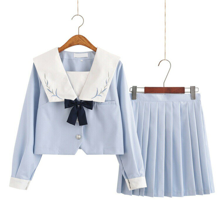 Rakuten - セーラー服 3点セット女子高校 コスプレ 上下セット 長袖セット 半袖セット スカート プリーツスカート 大きいサイズあり ミニスカート スクール 制服 学園祭 文化祭 高校生 女子高生