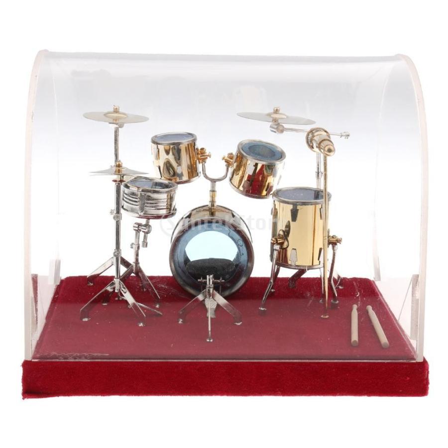 コレクション 銅製 ベース付き 1/8 1/14スケールドラムセット 楽器モデル 模型