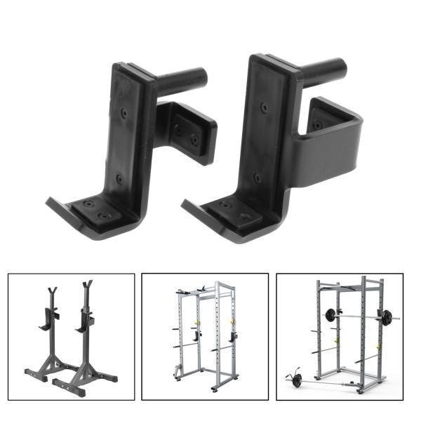 スチールバーベルJフックフィットネス2x2 / 3x3パワーラックJカップハンガークリップ75x25mm