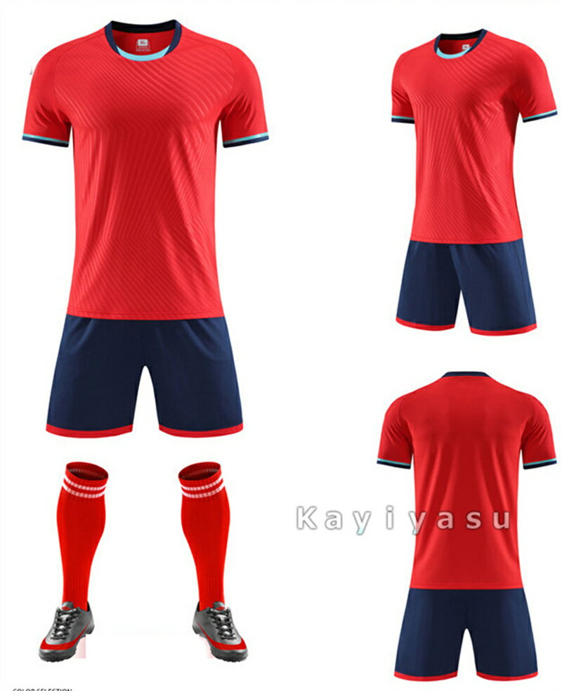 サッカー ユニフォーム キッズ ジュニア 大人 チーム 団体 ユニホーム 夏 半袖 Tシャツ ショートパンツ 上下セット 練習着 スポーツウエア 運動着通販 サッカー 用品 セール