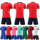 【印刷無料】ユニフォーム サッカー 大人用 子供 キッズ フットサルウエア トレーニングウエア ジュニア セットアップ 上下セット 練習着 男性用 半袖 スポー...
