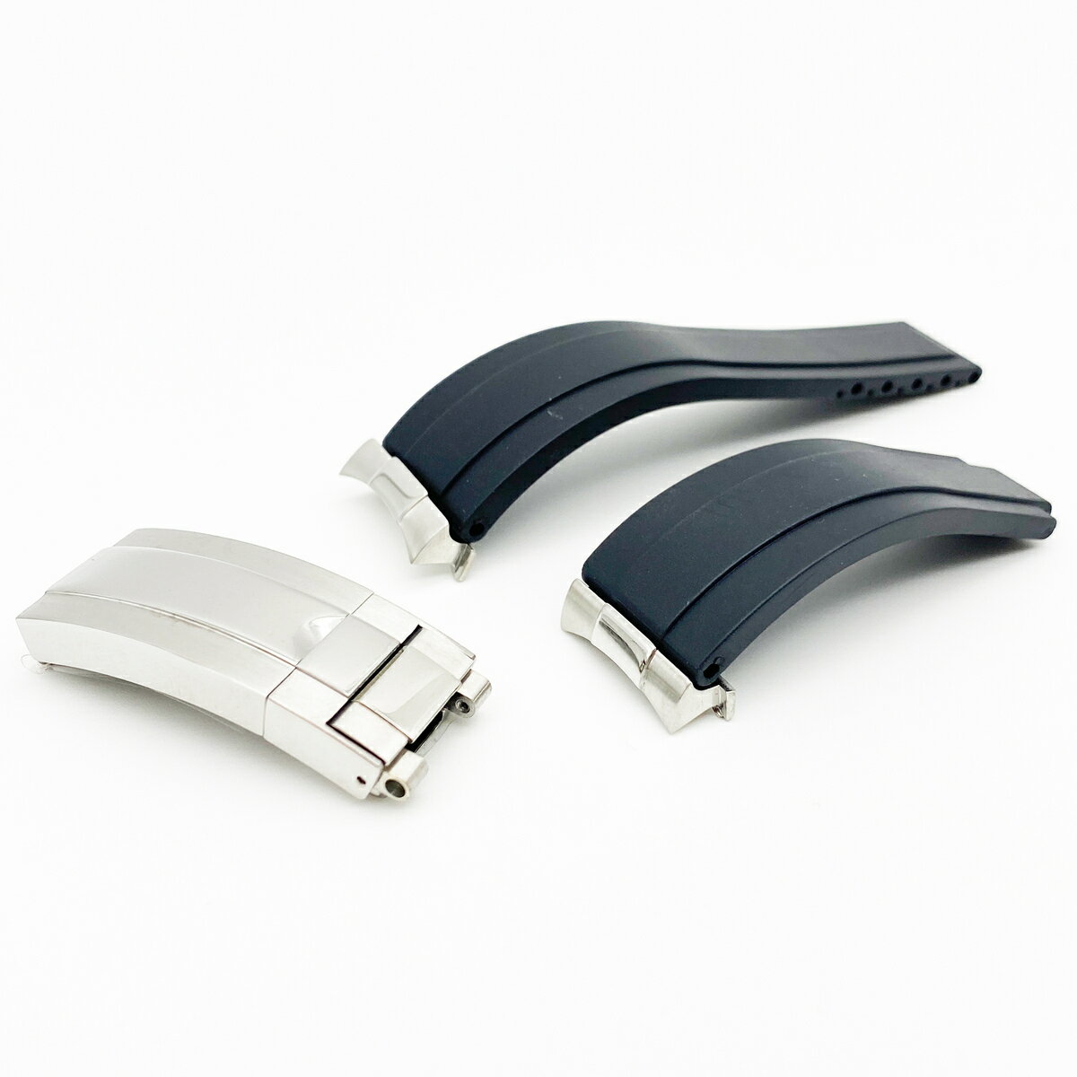 Rolex ロレックス ラバーバンド ラバーベルト ラバー RUBBER フラッシュフィット エンドリンク 20mm ブラック ブルー ネイビー グリーン シルバー コンビ ゴールド 革 レザー ジュビリー オイスター ダブルバックル デイトナ Daytona サブマリーナ SUBMARINER デイトジャスト