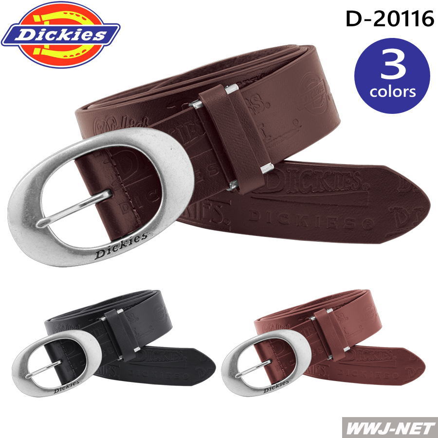 ディッキーズ ベルト 本革 Dickies D-20116 牛革ベルト エンボス加工 ディッキーズ カジュアル 男女 作業服 作業着 コーコス CCD-20116