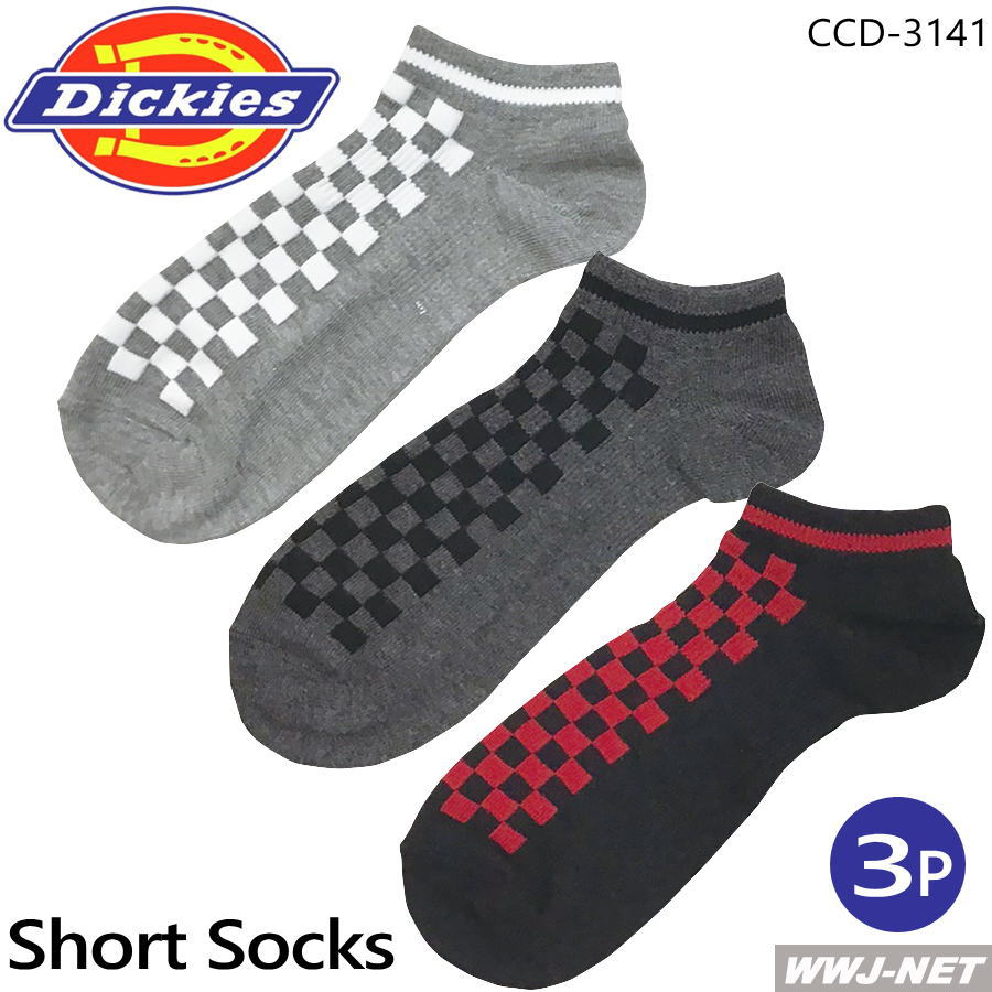 靴下 3足組 Dickies D-3141 ショートソッ