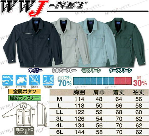 sw633 作業服 作業着