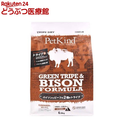 乐天商城 - PK TripeDry グリーントライプ＆バイソン(6.35kg)[ドッグフード]