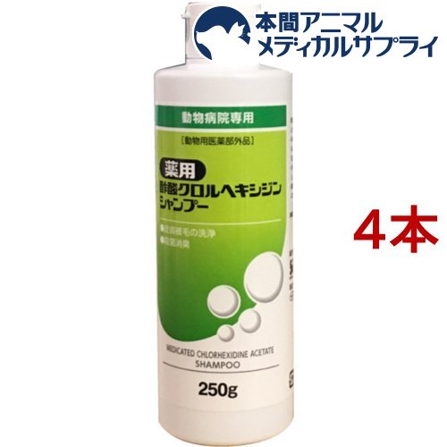 薬用酢酸クロルヘキシジンシャンプー 250g*4本セット 【フジタ製薬】