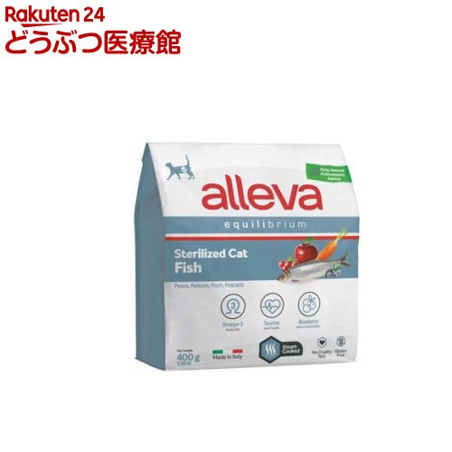 乐天商城 - アレヴァエクイリブリアム 猫用去勢・避妊 フィッシュ(400g)【アレヴァ エクイリブリアム】