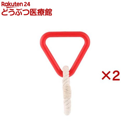 お店TOP＞犬のおもちゃ・しつけ＞その他＞ループハウンズプラス トライアングル S レッド (2セット)【ループハウンズプラス トライアングル S レッドの商品詳細】●引っ張り遊びが楽しく出来る三角形のおもちゃで、デンタルケアにも役立ちます。●浮く素材なので水陸どこでも遊ぶことができます。●トライアングルはS、Lの2サイズです。●発色のきれいなレッドは持っているだけで元気になれそうなカラーです。【規格概要】・材質：TPR、コットン・サイズ：13×22×3.5cm・重量：86g【ブランド】ループ【発売元、製造元、輸入元又は販売元】ルークラン※説明文は単品の内容です。リニューアルに伴い、パッケージ・内容等予告なく変更する場合がございます。予めご了承ください。・単品JAN：4582719342481・JAN：608386ルークラン267-0067 千葉市緑区あすみが丘東1-13-12043-205-1024広告文責：楽天グループ株式会社電話：050-5306-1825[その他/ブランド：ループ/]