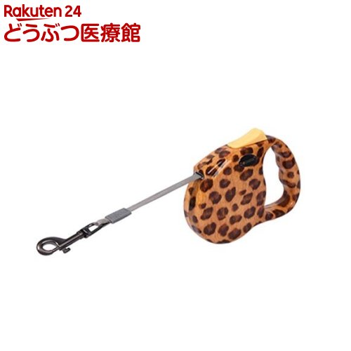 Rakuten - ドッグネス 伸縮リード モダン M レオパード(1個)【ドッグネス】