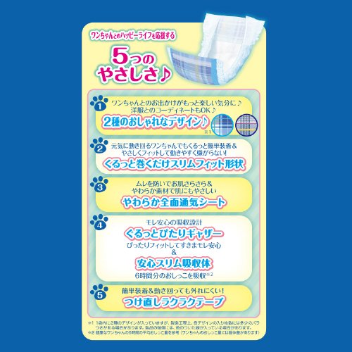 マナーウェア 男の子用 M 青チェック・紺チェック(18枚入)【マナーウエア】 2