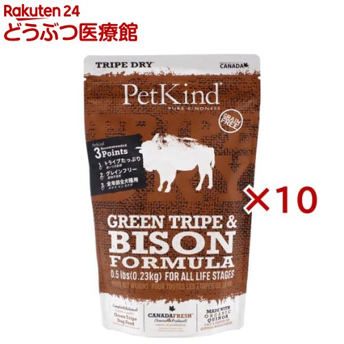 樂天商城 - PK TripeDry グリーントライプ＆バイソン(230g×10セット)