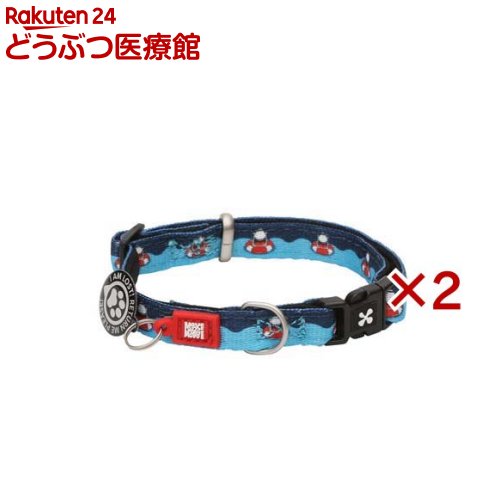 乐天商城 - マックス＆モーリー スマートID付 犬首輪 XS フレンジーシャーク(2セット)【マックス＆モーリー】