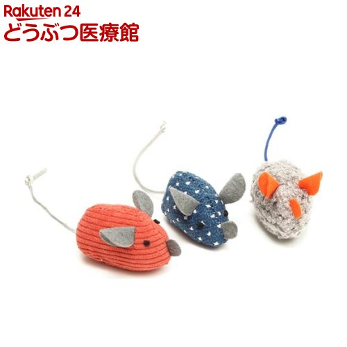鼠标玩具 - ループファニーズ フラッフィーマウス(3個入)【ループファニーズ】
