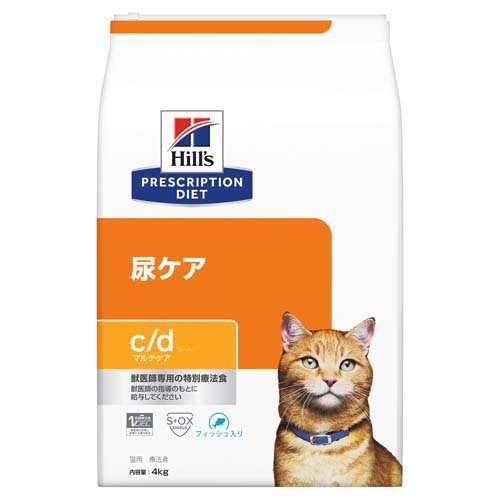 c／d シーディー マルチケア フィッシュ入り 猫用 療法食 キャット ドライ(4kg)