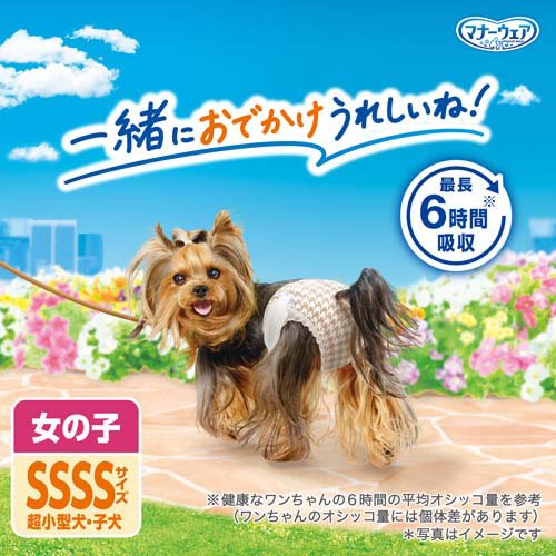マナーウェア 女の子用 SSSS トラッドテイスト 犬用 おむつ ユニチャーム(42枚入*8袋セット)【マナーウエア】 wwpc-10071526 楽天24 どうぶつ医療館 サンプル画像2