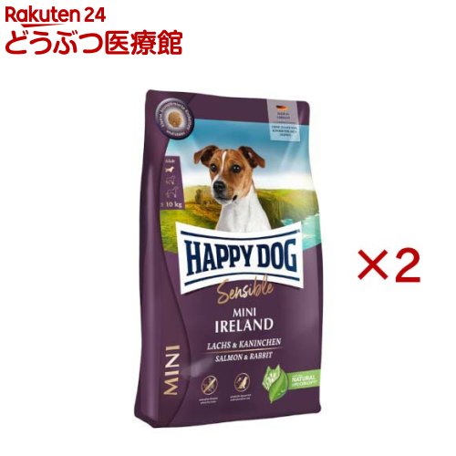 乐天商城 - ハッピードッグ ミニ センシブル 小型犬 ミニ アイルランド サーモン＆ラビット(4kg×2セット)