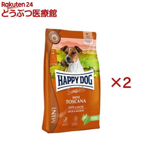 Rakuten - ハッピードッグ ミニ センシブル 小型犬 ミニ トスカーナ ダック＆サーモン(4kg×2セット)