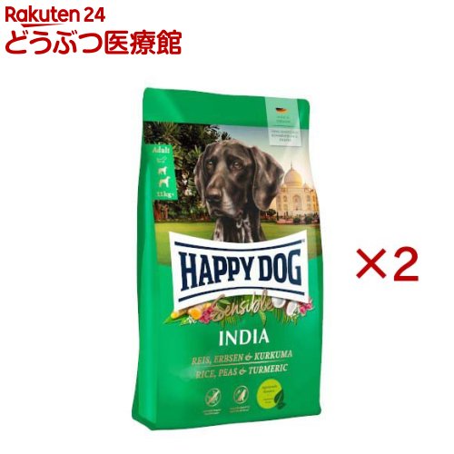 乐天商城 - ハッピードッグ センシブル インディア ベジタリアン(4kg×2セット)