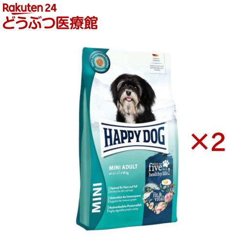 乐天商城 - ハッピードッグ ミニ フィット＆バイタル 小型犬 ミニ アダルト(4kg×2セット)