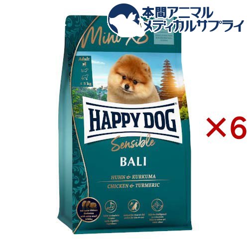 樂天商城 - ハッピードッグ ミニ センシブルXSバリ チキン、ライス＆ターメリック(300g×6セット)