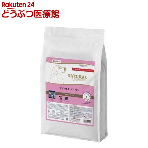 お店TOP＞ドッグフード(ドライフード)＞その他＞マイリトルダーリン 犬用 (6kg)【マイリトルダーリン 犬用の商品詳細】●食材の持つ自然な栄養素だけでAAFCO栄養基準を目指したナチュラルフードです。様々な食材を食べることで栄養を満たしていた犬本来の食事に立ち返り、厳選した食材を組み合わせた自然に近い食事から必要な栄養バランスを得られるよう設計しました。●栄養バランスは本来、様々な食材を組み合わせることで整います。微量なビタミンやミネラルも出来る限り添加せず、食材のもつ栄養素で作り上げた総合栄養食です。●ターキー・ワイルドボア・フィッシュ動物系のワイルドボア(イノシシ)とポーク、家禽系のターキーとチキン、魚系のメンハーデン、種類の異なるたんぱく質を組み合わせることでアミノ酸バランスの向上と飽きのこないおいしさに。●グレインフリー様々な炭水化物の中でも消化性の高いポテトを採用しました。穀類の消化が苦手な子に配慮したグレインフリーフードです。●複合たんぱく質犬がもともと食べていた自然な食事に近づけるため、肉や鳥、魚、卵など出来るだけ多くの食材を使用しました。●しっかり栄養が摂れる高栄養フード。活動犬や母犬にもおすすめです。●高たんぱく質運動量の多い小型犬や活動犬の筋肉を健康的に維持します。●被毛ケアオメガ3脂肪酸豊富な亜麻仁と酵母で艶やかな被毛の健康維持に。●腸内ケア4種の善玉菌で健康な腸内フローラをサポート。●元気サポートタウリンで健康で元気な毎日をサポート。【マイリトルダーリン 犬用の原材料】ターキー、ターキーミール、ワイルドボア、チキンミール、ポテト、えんどう豆たんぱく質、えんどう豆、鶏脂肪(ビタミンEで酸化対策済)、ポテトプロテイン、えんどう豆繊維、エムファイバー、酵母、メンハーデンミール、ポークレバー、亜麻仁、酵素分解チキンエキス、タラ肝油(ビタミンEで酸化対策済)、海塩、鶏卵、イヌリン、ベタイン、昆布、キレート亜鉛、L-カルニチン、ユッカ抽出物、タウリン、ビタミンE、キレート銅、ビタミンC、グレープシード抽出物、アシドフィルス菌、フェシウム菌、カゼイ菌、プランタルム菌、酸化防止剤(ローズマリー抽出物)【栄養成分】たんぱく質：32.5％以上、脂質：13.0％以上、粗繊維：4.0％以下、灰分：7.5％以下、水分：10.0％以下、カロリー：340kcal／100g【保存方法】冷暗所で保管し、開封後はお早めにご使用下さい。【ブランド】ナチュラルハーベスト【発売元、製造元、輸入元又は販売元】バンガードインターナショナルフーズリニューアルに伴い、パッケージ・内容等予告なく変更する場合がございます。予めご了承ください。・JAN：4521254012909バンガードインターナショナルフーズ千葉県佐倉市西御門明神台473-16043-498-8410広告文責：楽天グループ株式会社電話：050-5306-1825[その他/ブランド：ナチュラルハーベスト/]