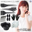 ヘアカラーセット ヘアカラー カラーリング22点セット 毛染め ケープ プロ用 ヘアダイブラシ カップ ヘアクリップ セルフ カラーリング 白髪染め 22-COLORS(4)