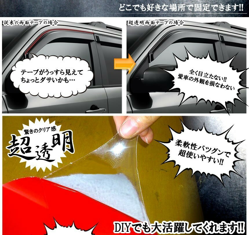 �ڥơ��פ������ʤ����������� Ķ���� ������ȥ� ξ�̥ơ��� Ʃ�� 5mm 8mm ��Ω���ʤ� �Ȥ��䤹�� ���� �פ��Ĥ�ˤ��� ���ꥢ �������� DIY ���֥������ޥ��� ������ ĶƩ�� RYOUMEN02