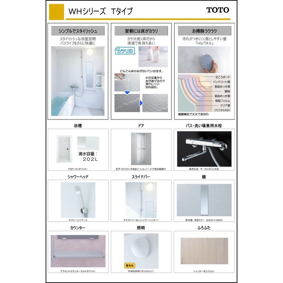 TOTOWHシリーズ1116サイズTタイプサーモス水栓収納棚鏡付マンションリモデルバスルーム(オプション対応、メーカー直送)【送料無料】