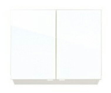 アイオ産業 吊戸棚KLH-600U2(SW) 標準鏡面扉スノーホワイト色 W600mm × D210mm × H410 + 25mm(エリア限..