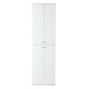 アイオ産業 下駄箱 L-600 鏡面白 間口600mm サイズW600mm × D357mm × H1800 + 100mm シューズラック シューズボックス(...